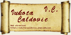 Vukota Ćaldović vizit kartica